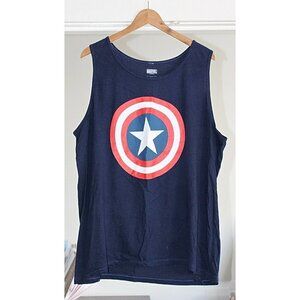 Captain America - Marvel - Simple Shield Tank, Women's 2X Plus
